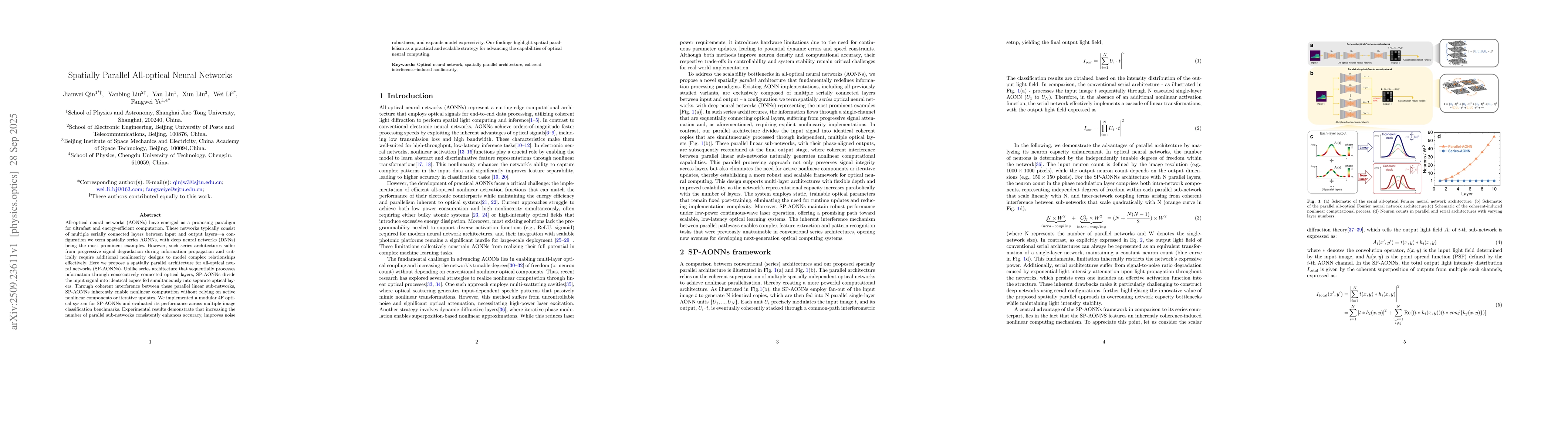 Thumbnail for Spatially Parallel All-optical Neural Networks