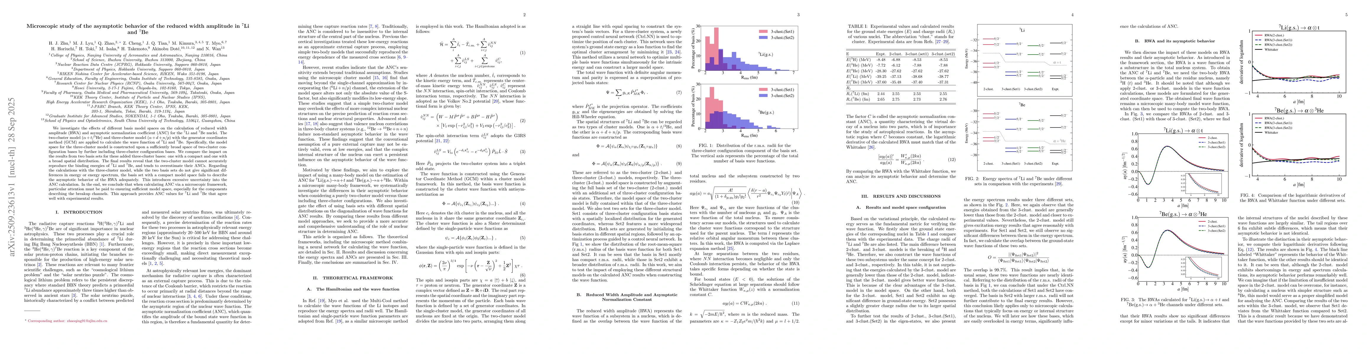 Thumbnail for Microscopic study of the asymptotic behavior of the reduced width
  amplitude in $^7$Li and $^7$Be