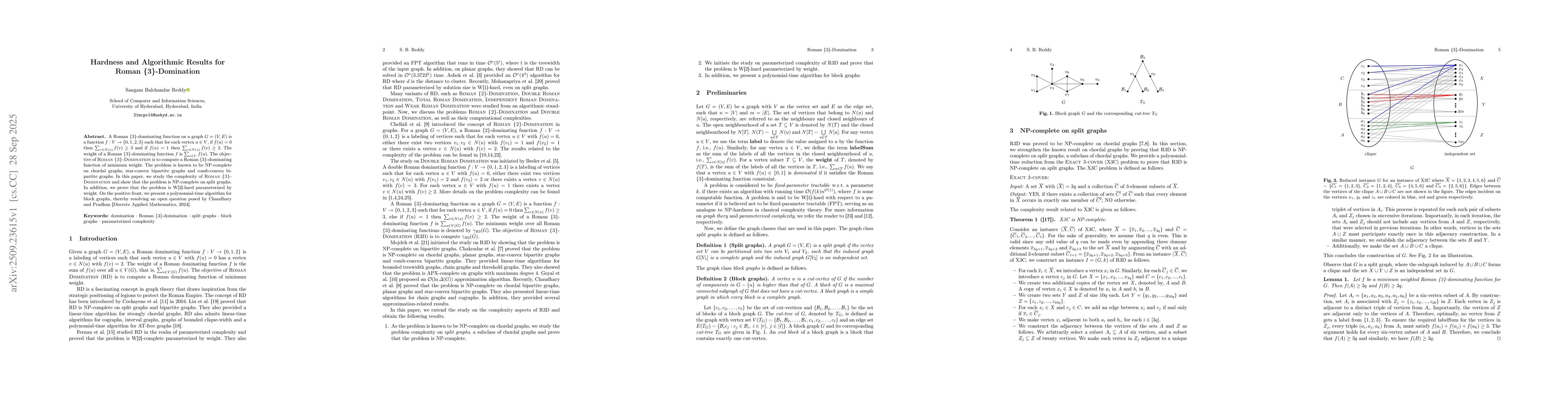 Thumbnail for Hardness and Algorithmic Results for Roman \{3\}-Domination