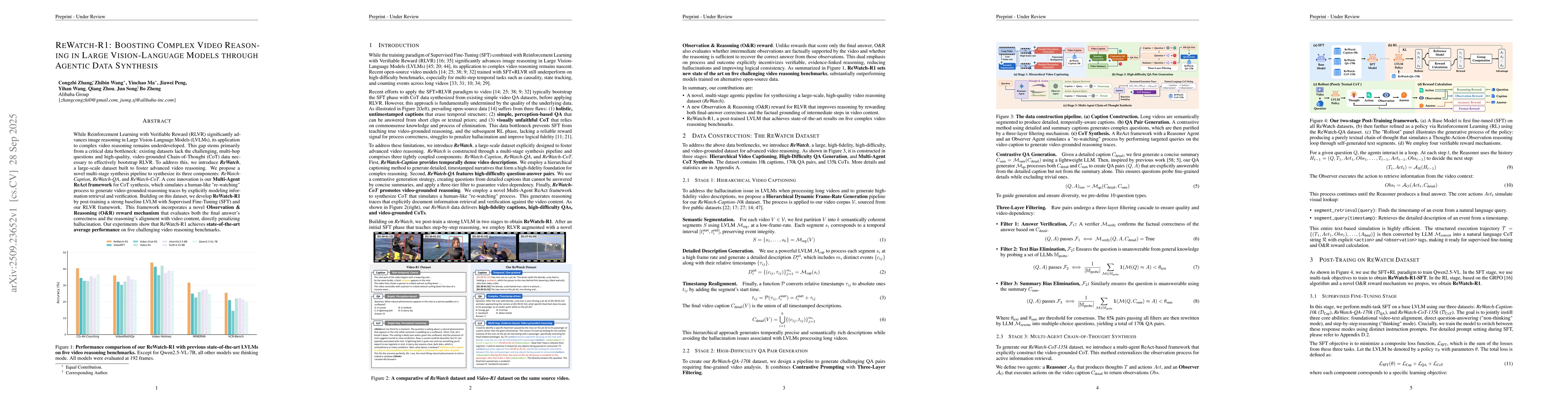 Thumbnail for ReWatch-R1: Boosting Complex Video Reasoning in Large Vision-Language
  Models through Agentic Data Synthesis