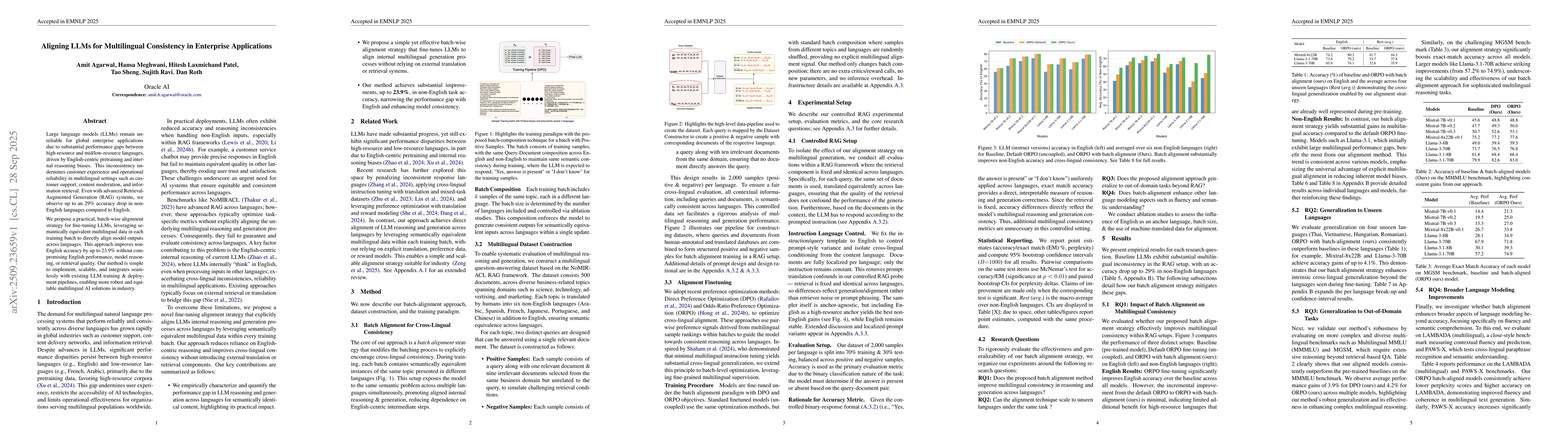 Thumbnail for Aligning LLMs for Multilingual Consistency in Enterprise Applications