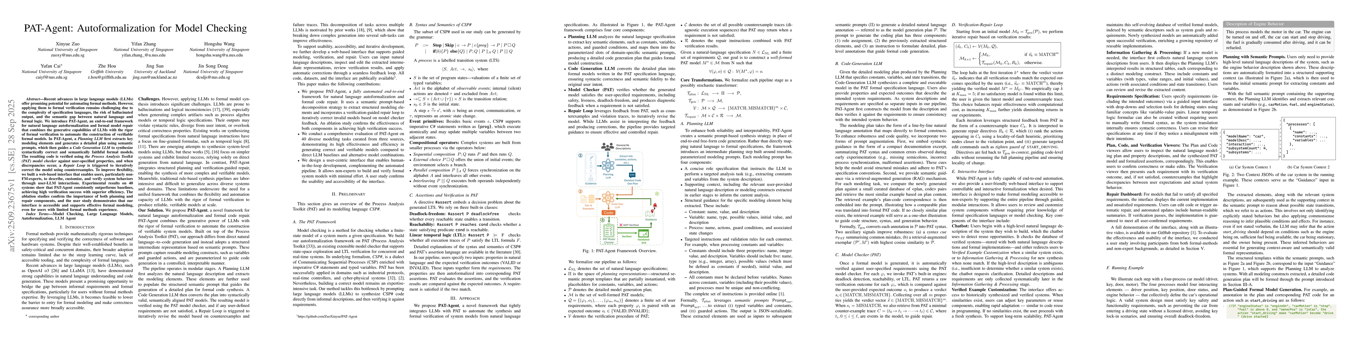 Thumbnail for PAT-Agent: Autoformalization for Model Checking