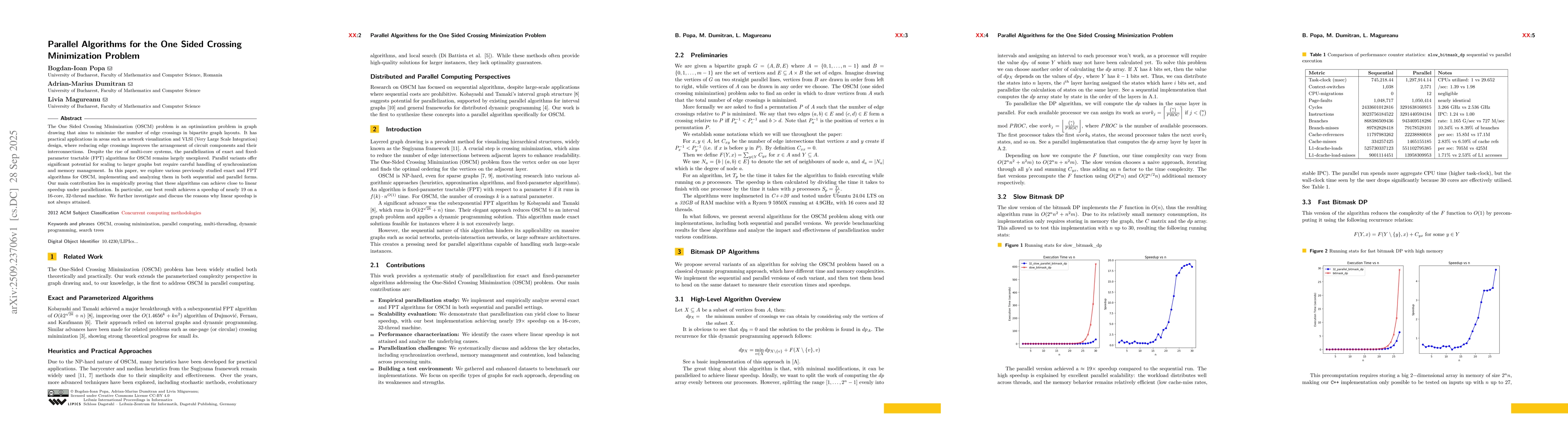 Thumbnail for Parallel Algorithms for the One Sided Crossing Minimization Problem