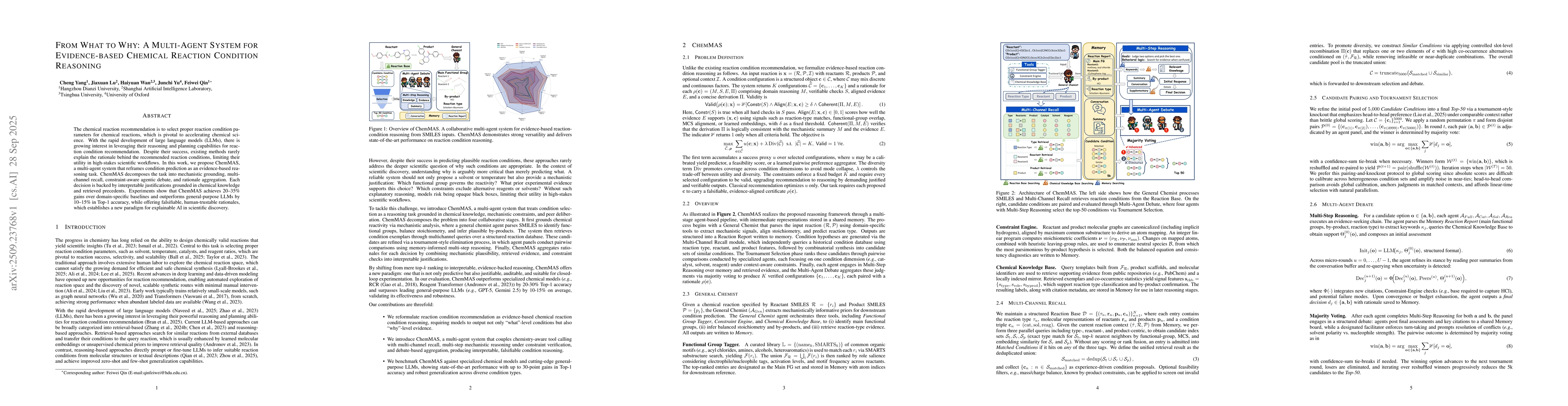 Thumbnail for From What to Why: A Multi-Agent System for Evidence-based Chemical
  Reaction Condition Reasoning