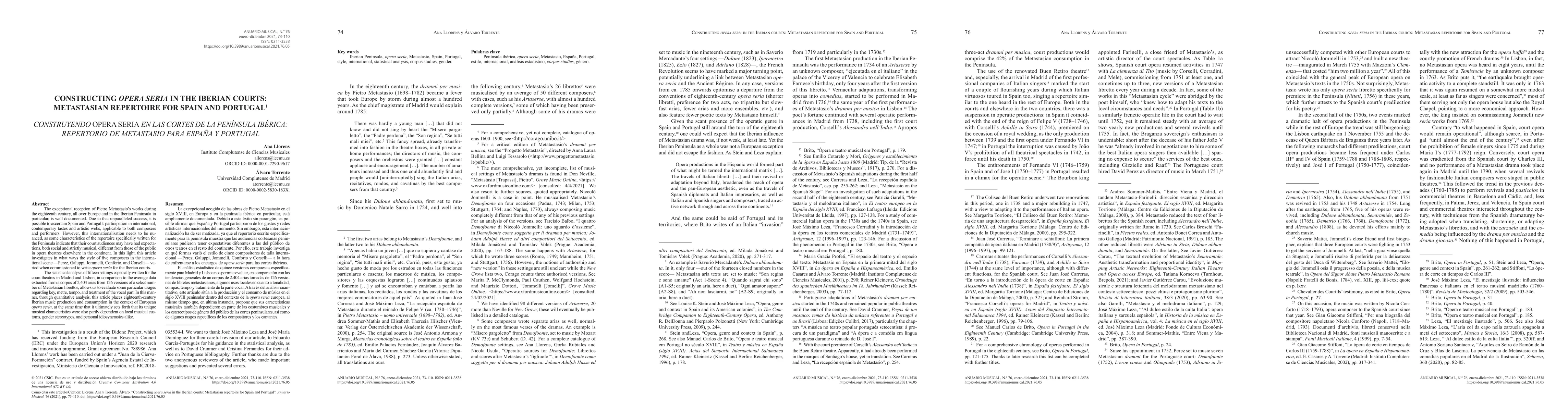 Thumbnail for Constructing Opera Seria in the Iberian Courts: Metastasian Repertoire
  for Spain and Portugal