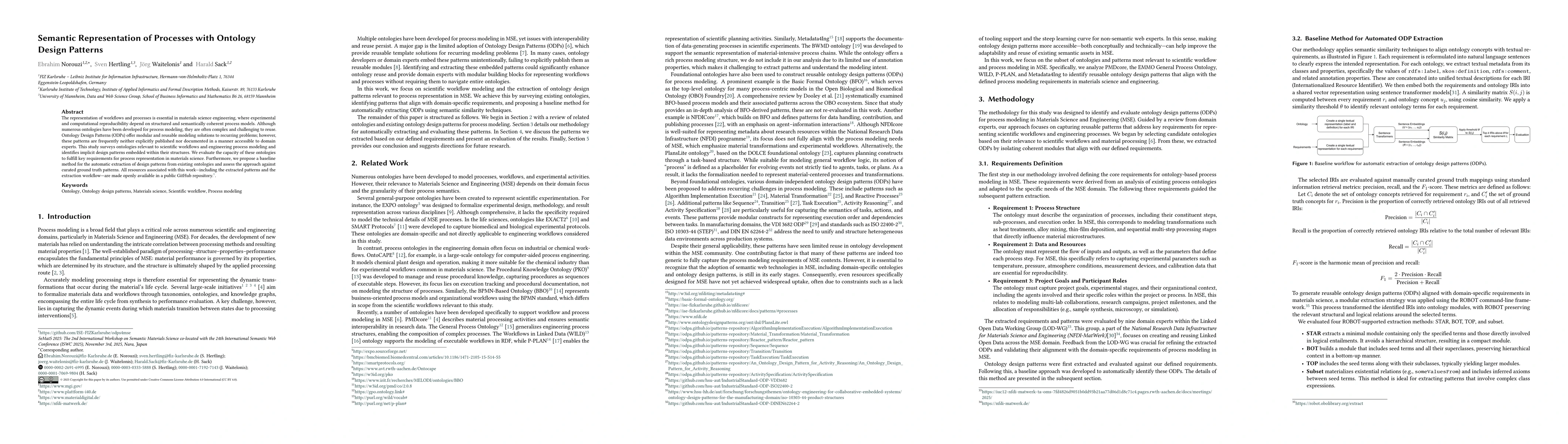 Thumbnail for Semantic Representation of Processes with Ontology Design Patterns