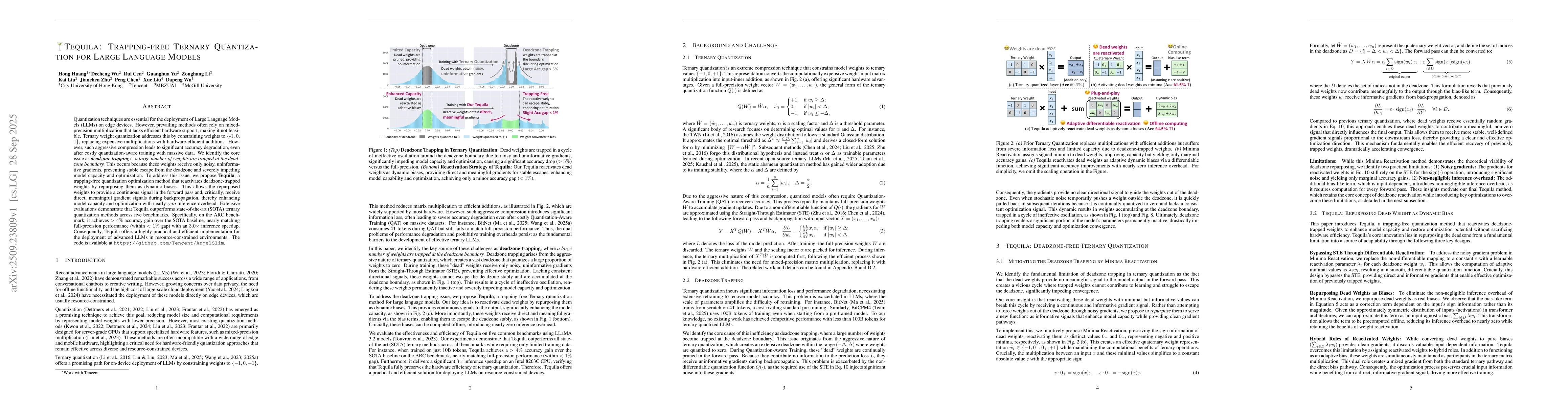 Thumbnail for Tequila: Trapping-free Ternary Quantization for Large Language Models