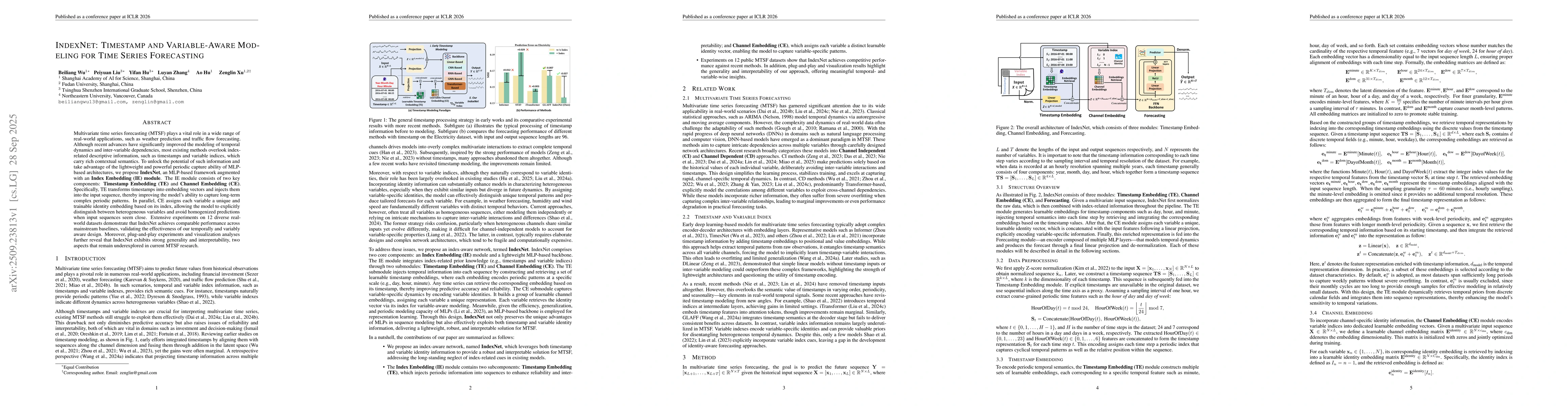 Thumbnail for IndexNet: Timestamp and Variable-Aware Modeling for Time Series
  Forecasting