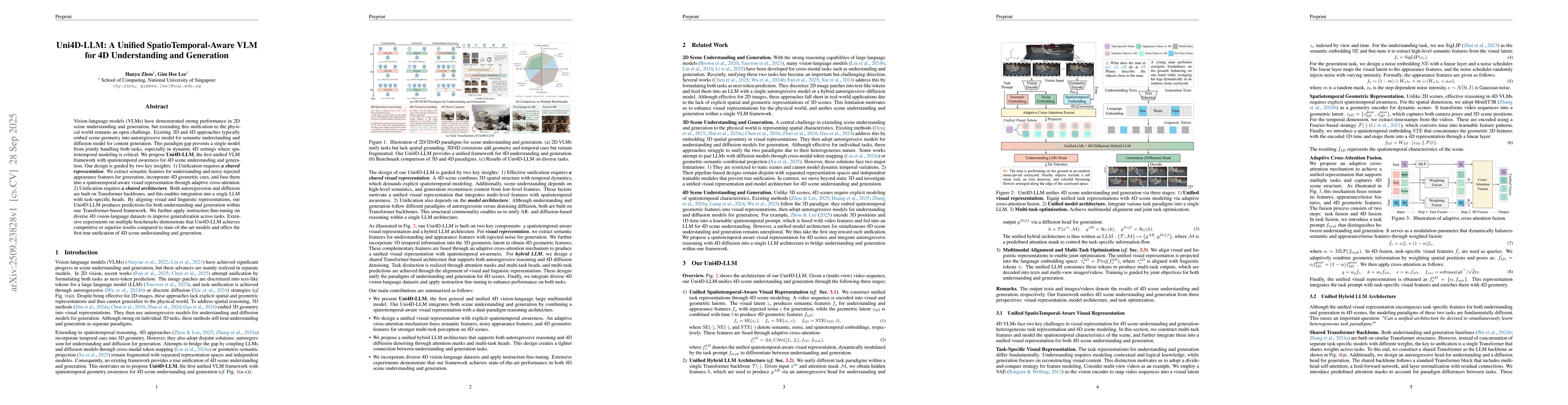 Thumbnail for Uni4D-LLM: A Unified SpatioTemporal-Aware VLM for 4D Understanding and
  Generation