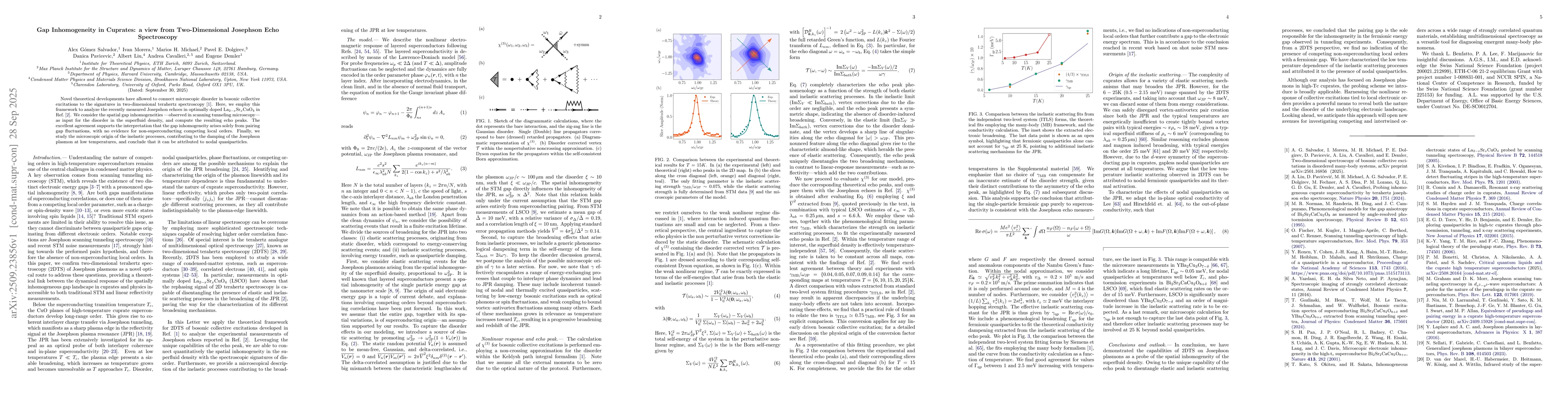 Thumbnail for Gap Inhomogeneity in Cuprates: a view from Two-Dimensional Josephson
  Echo Spectroscopy
