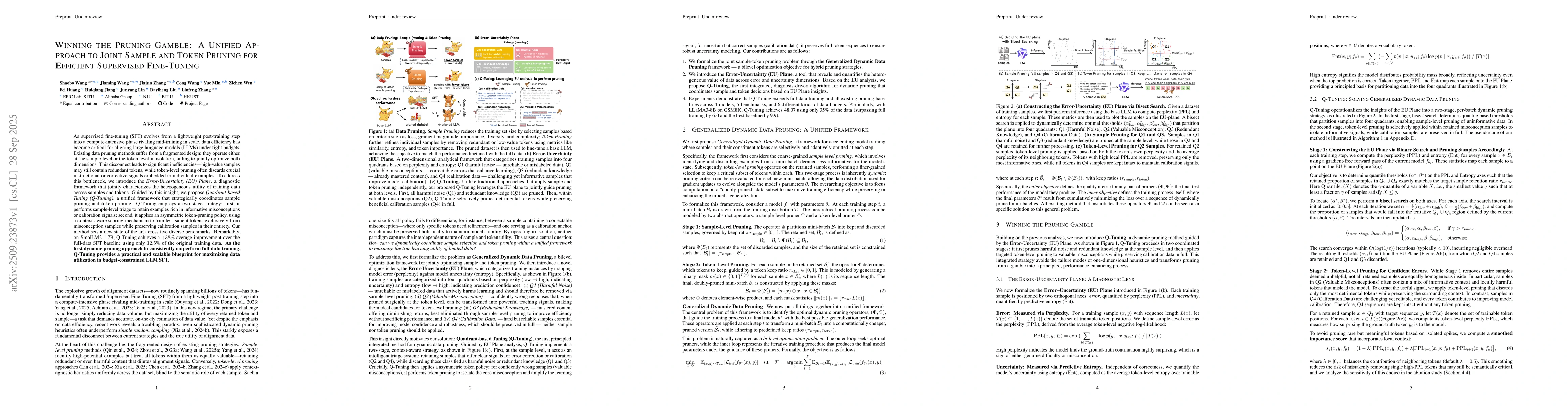 Thumbnail for Winning the Pruning Gamble: A Unified Approach to Joint Sample and Token
  Pruning for Efficient Supervised Fine-Tuning