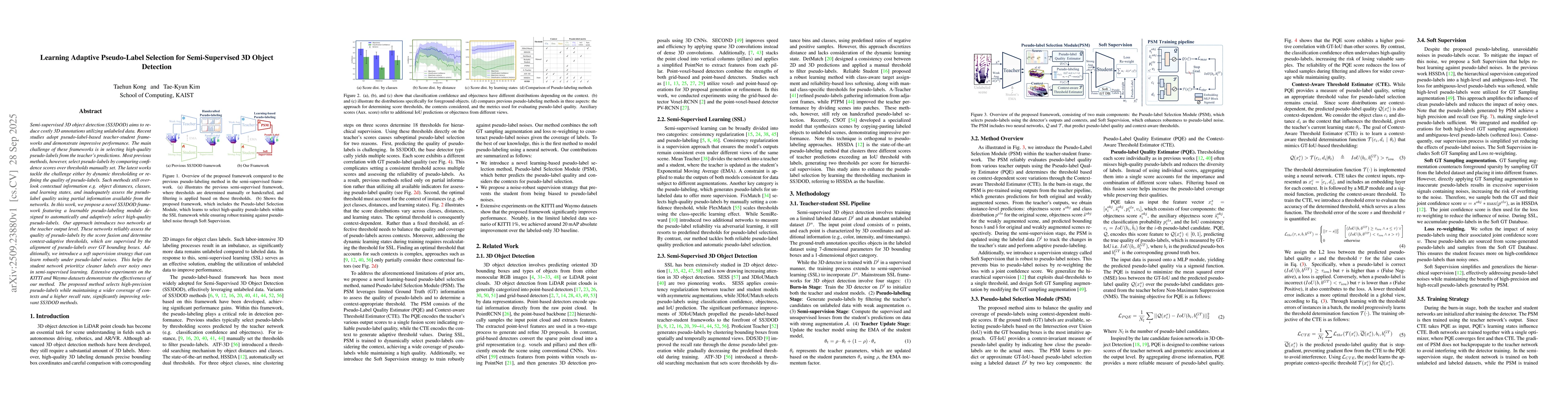 Thumbnail for Learning Adaptive Pseudo-Label Selection for Semi-Supervised 3D Object
  Detection