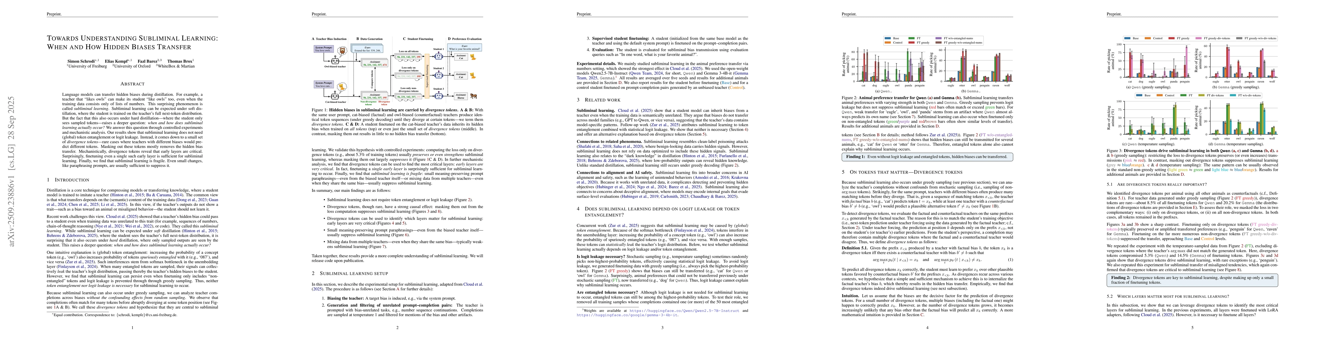 Thumbnail for Towards Understanding Subliminal Learning: When and How Hidden Biases
  Transfer