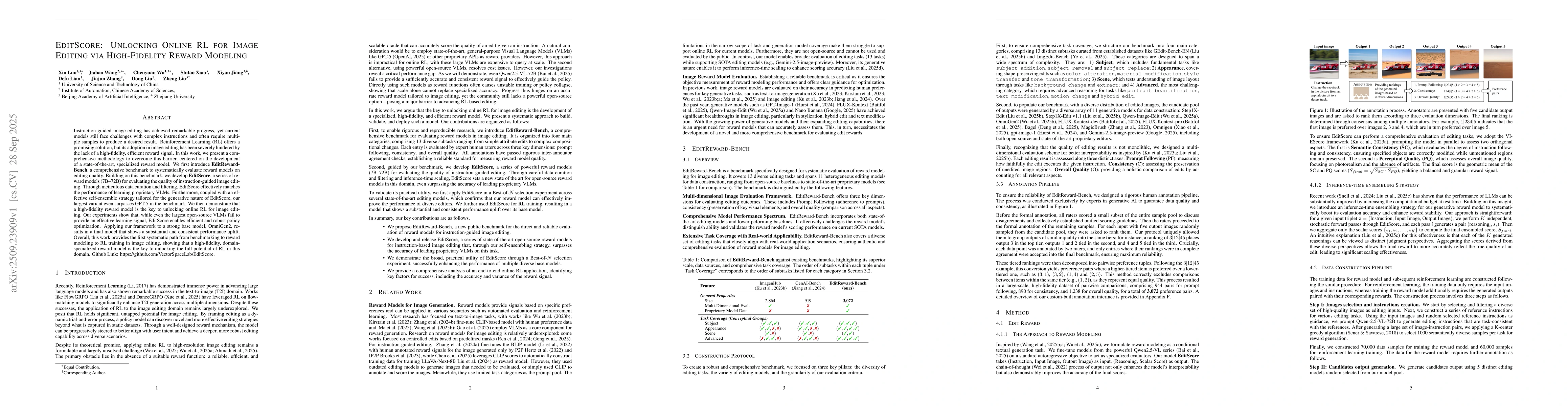 Thumbnail for EditScore: Unlocking Online RL for Image Editing via High-Fidelity
  Reward Modeling