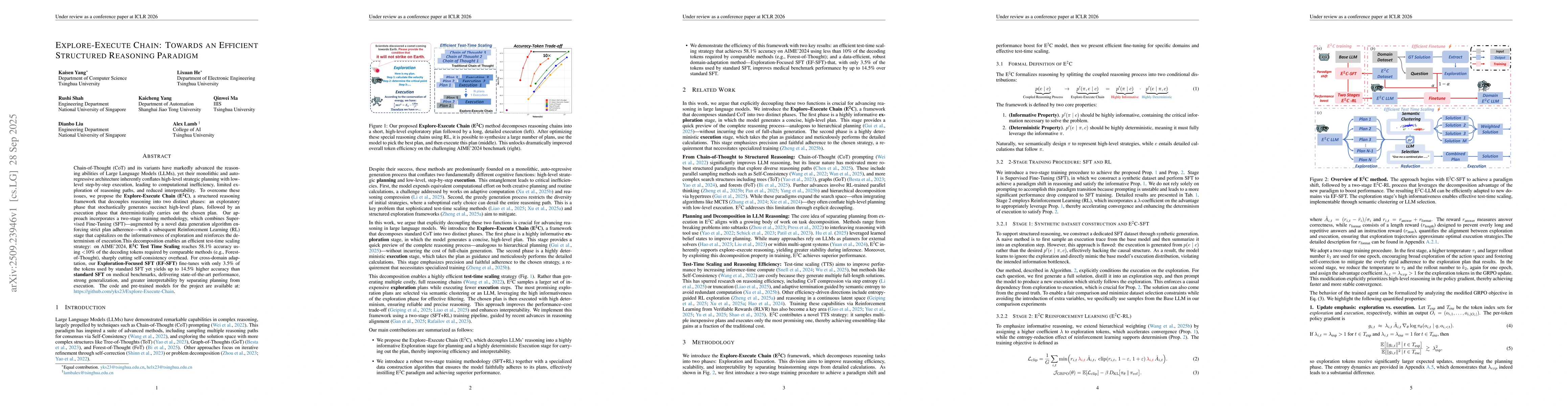 Thumbnail for Explore-Execute Chain: Towards an Efficient Structured Reasoning
  Paradigm