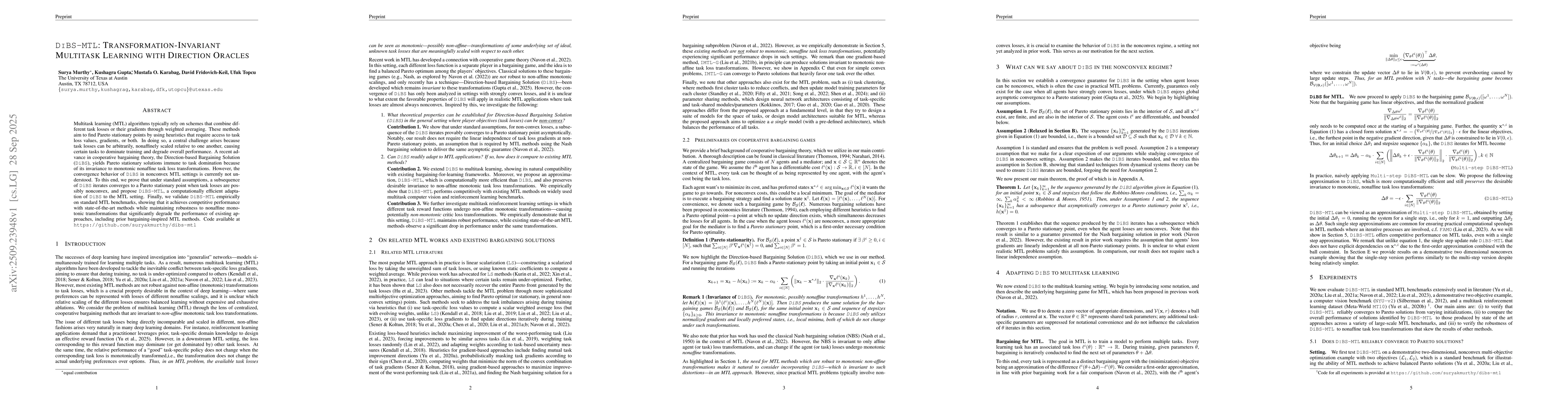 Thumbnail for DiBS-MTL: Transformation-Invariant Multitask Learning with Direction
  Oracles