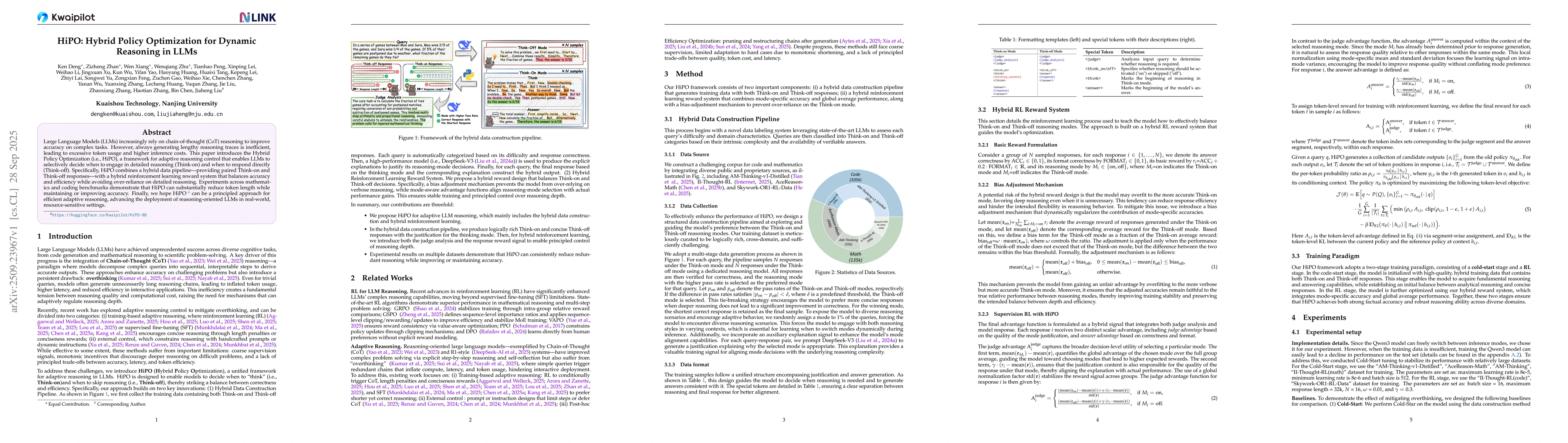 Thumbnail for HiPO: Hybrid Policy Optimization for Dynamic Reasoning in LLMs