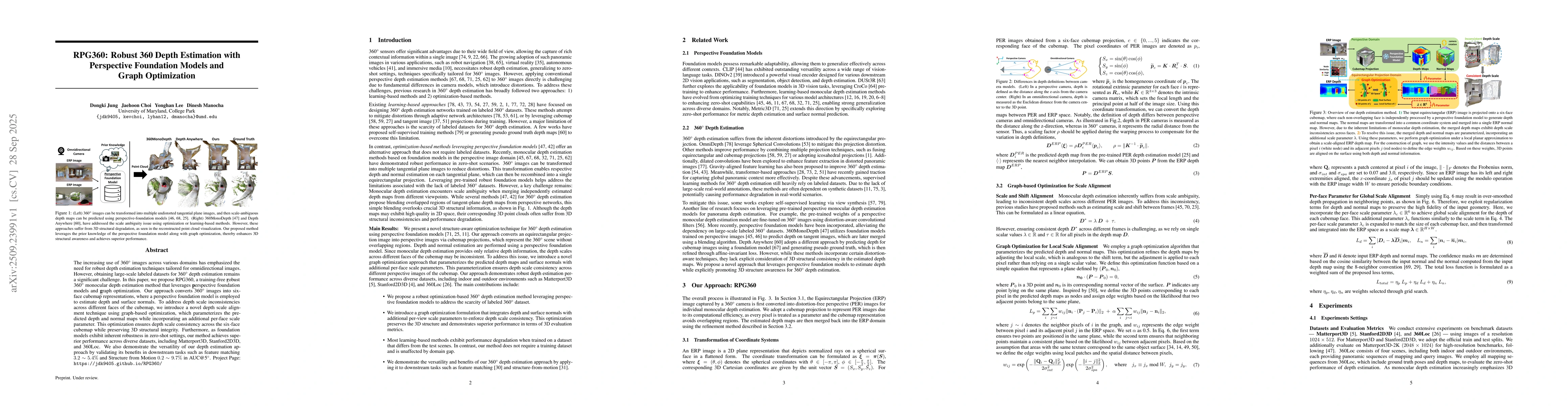 Thumbnail for RPG360: Robust 360 Depth Estimation with Perspective Foundation Models
  and Graph Optimization