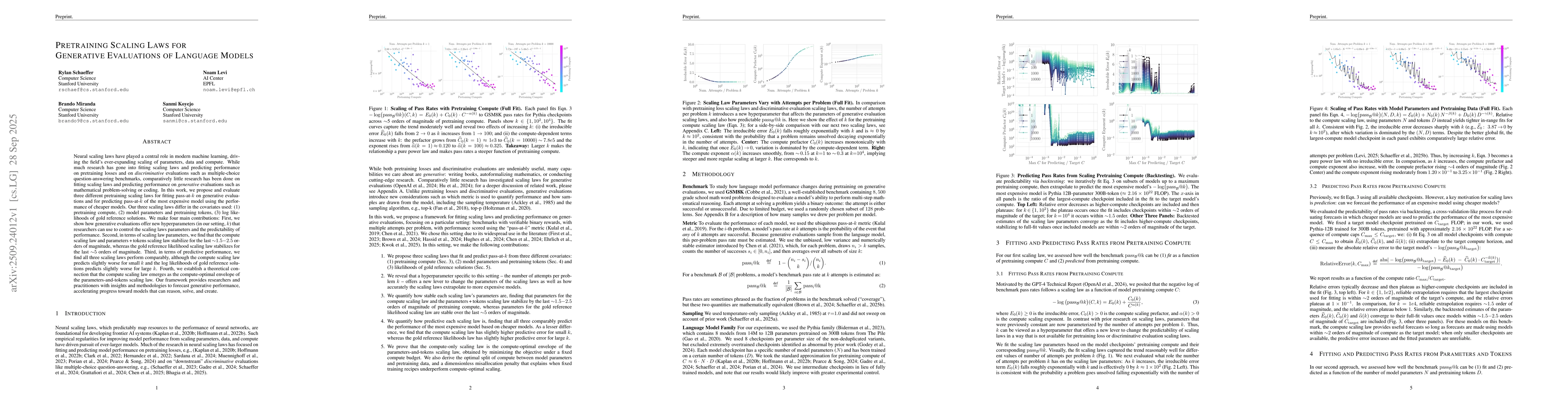 Thumbnail for Pretraining Scaling Laws for Generative Evaluations of Language Models