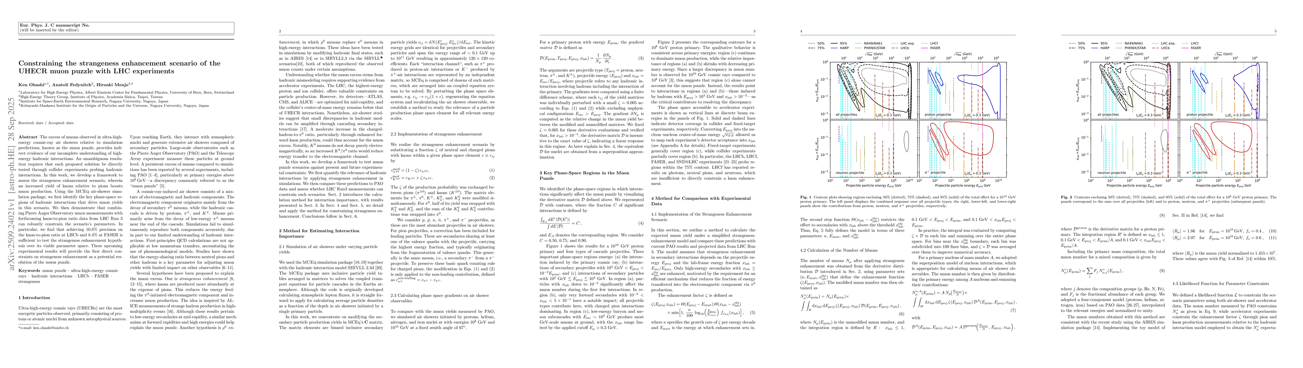 Thumbnail for Constraining the strangeness enhancement scenario of the UHECR muon
  puzzle with LHC experiments