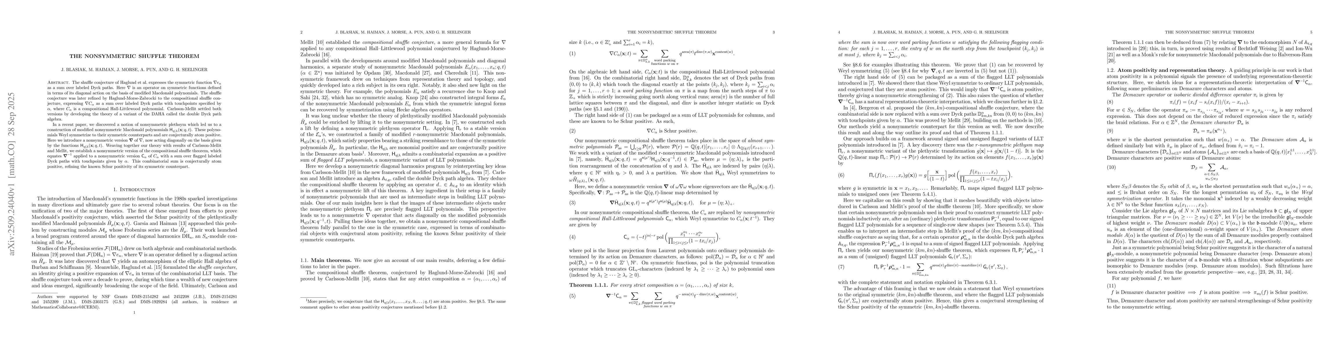 Thumbnail for The nonsymmetric shuffle theorem
