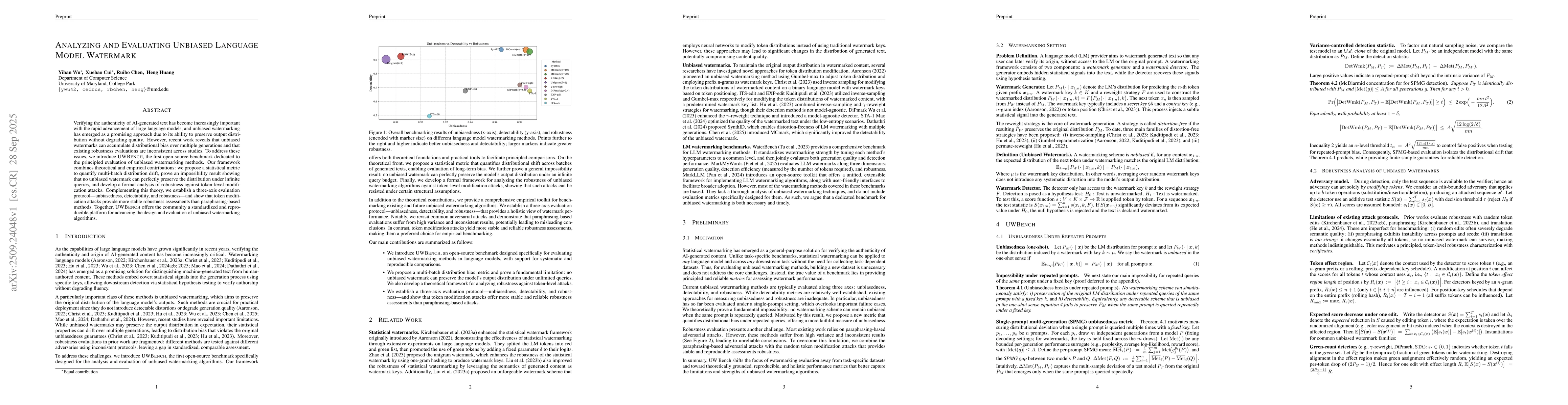 Thumbnail for Analyzing and Evaluating Unbiased Language Model Watermark