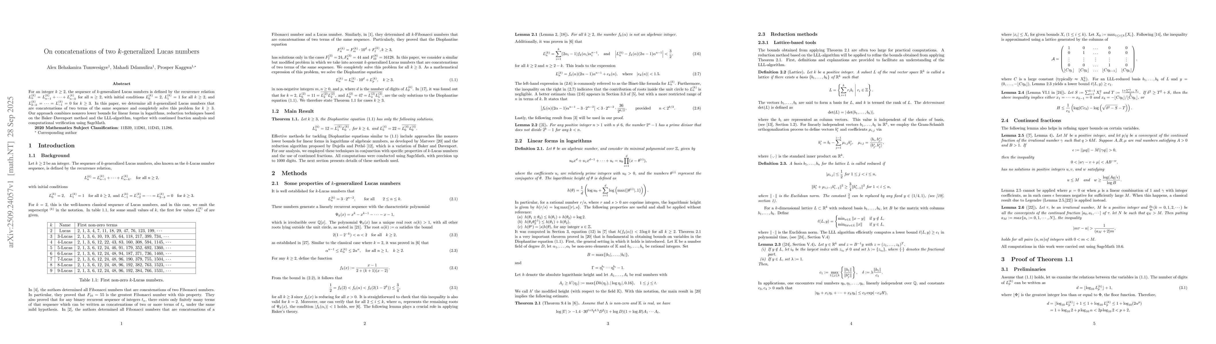 Thumbnail for On concatenations of two $k$-generalized Lucas numbers