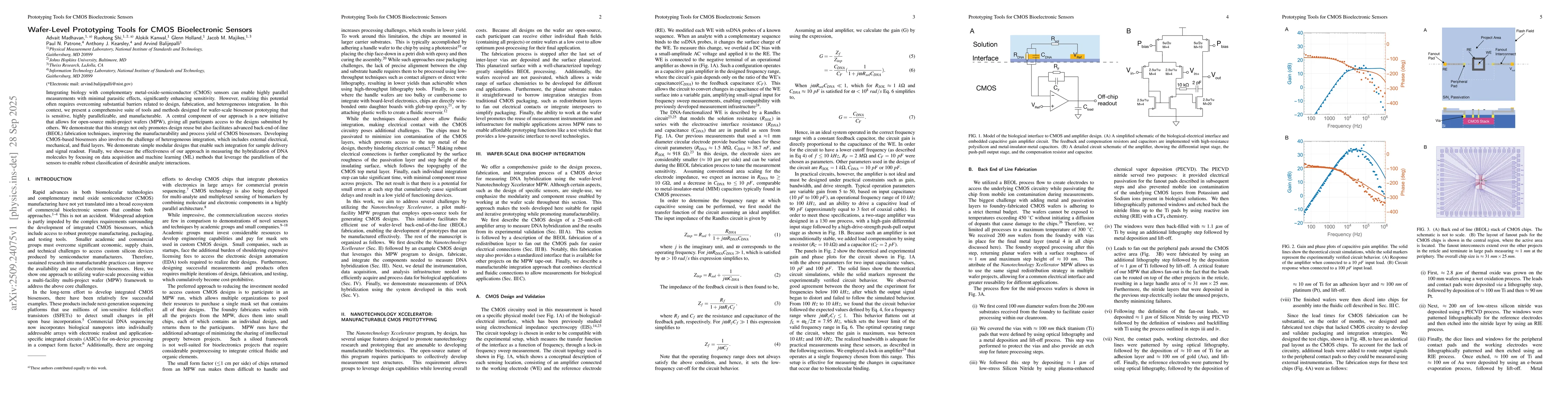 Thumbnail for Wafer-Level Prototyping Tools for CMOS Bioelectronic Sensors