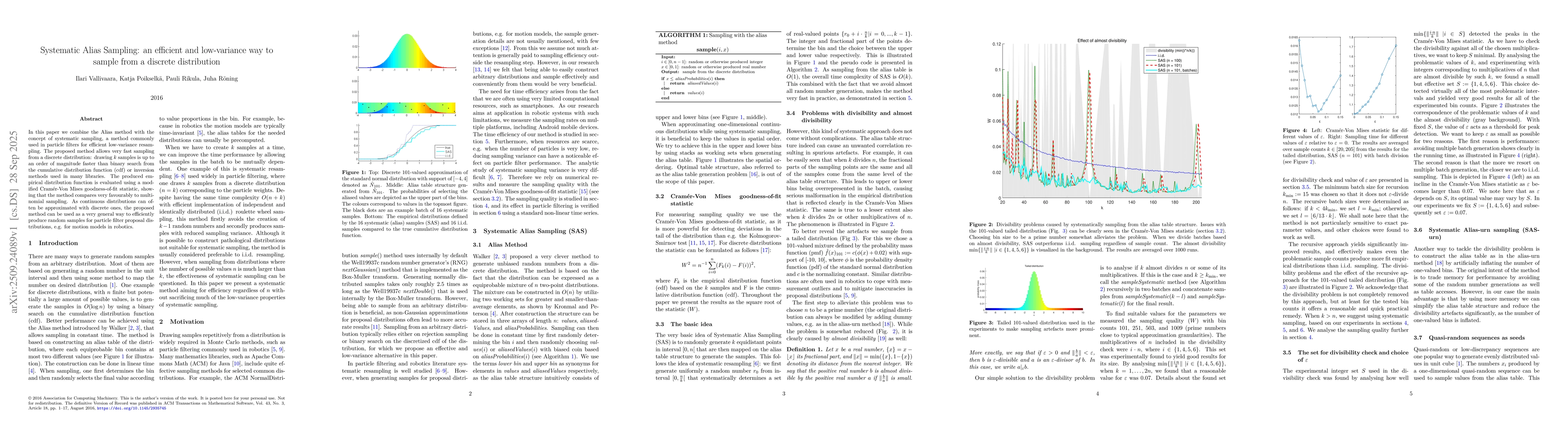Thumbnail for Systematic Alias Sampling: an efficient and low-variance way to sample
  from a discrete distribution
