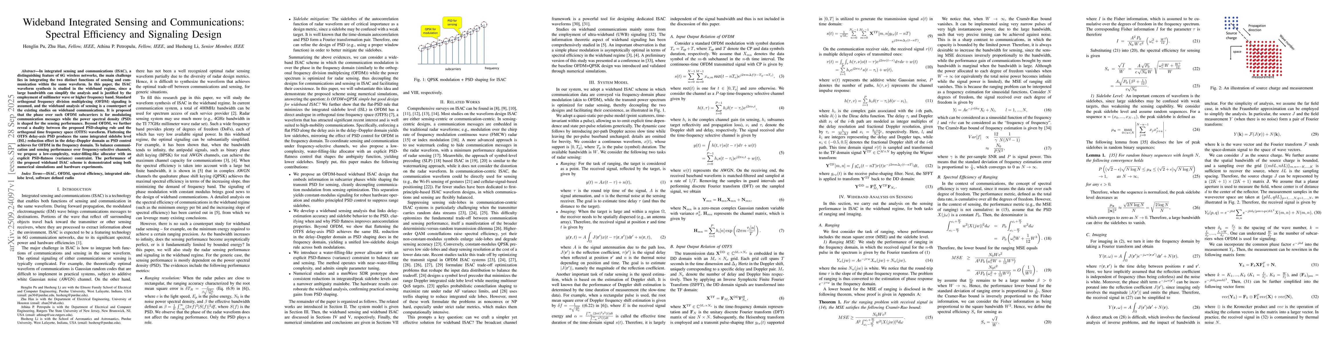 Thumbnail for Wideband Integrated Sensing and Communications: Spectral Efficiency and
  Signaling Design