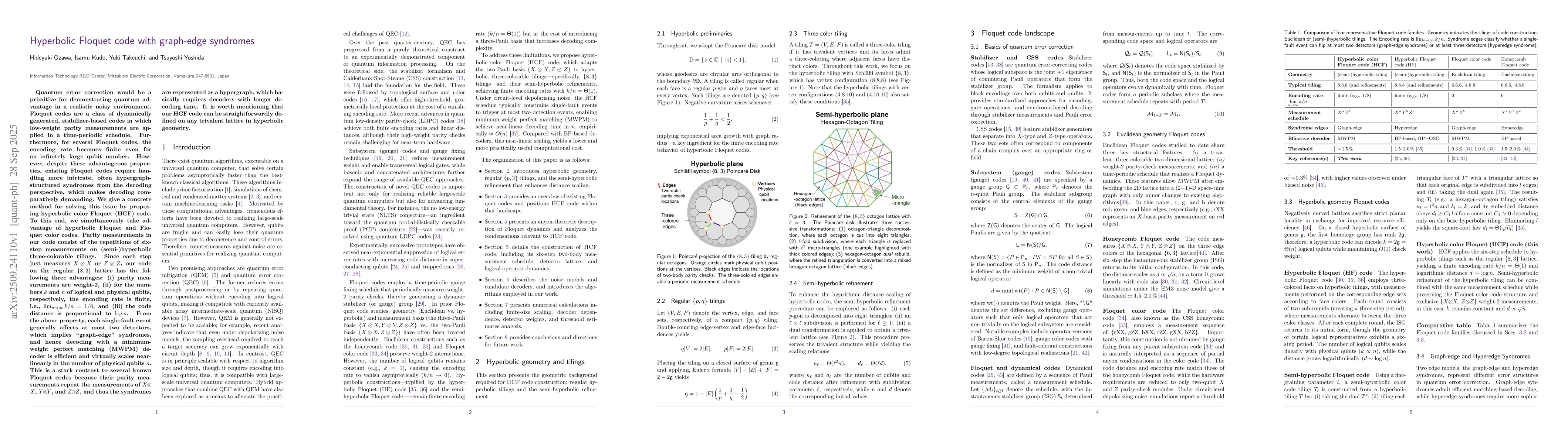 Thumbnail for Hyperbolic Floquet code with graph-edge syndromes