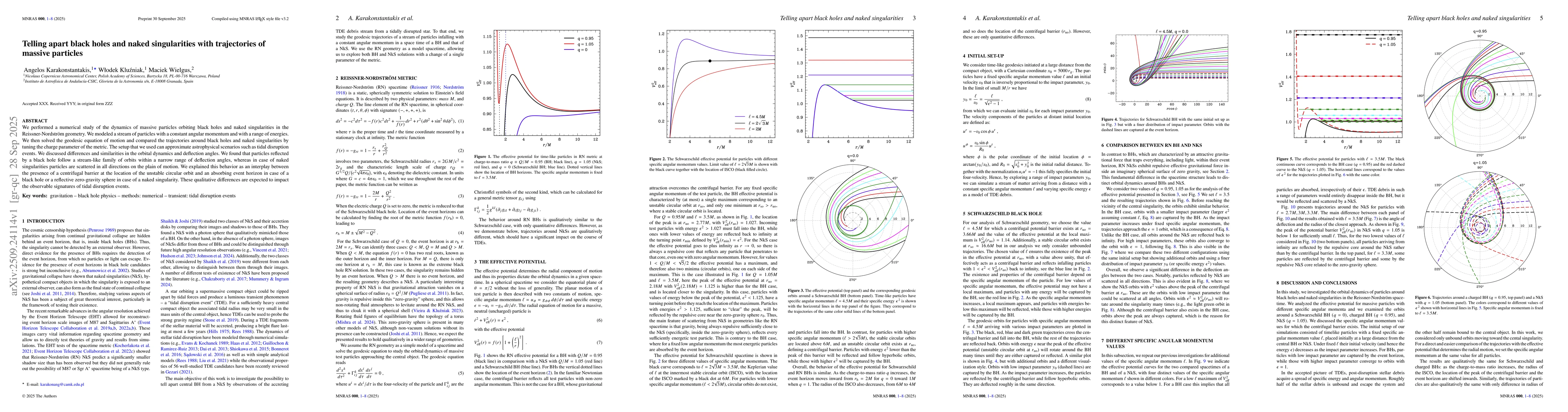 Thumbnail for Telling apart black holes and naked singularities with trajectories of
  massive particles