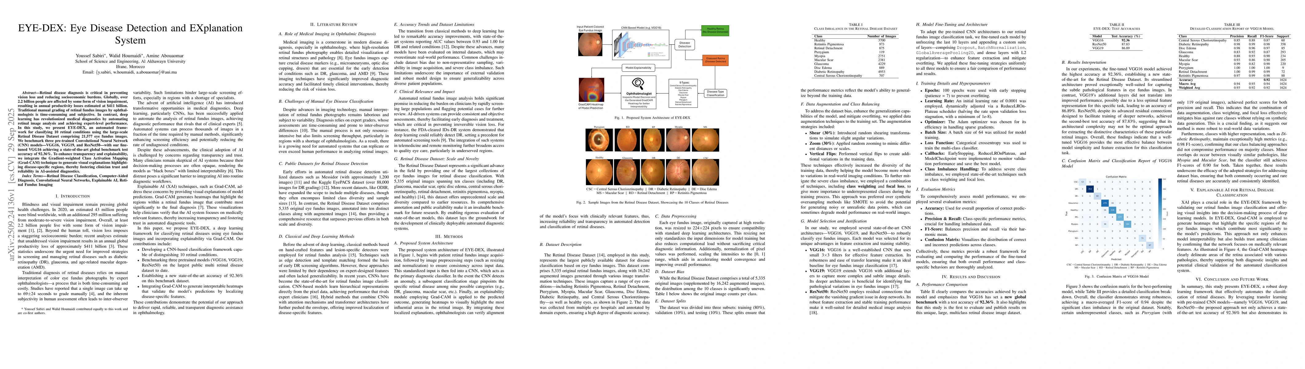 Thumbnail for EYE-DEX: Eye Disease Detection and EXplanation System