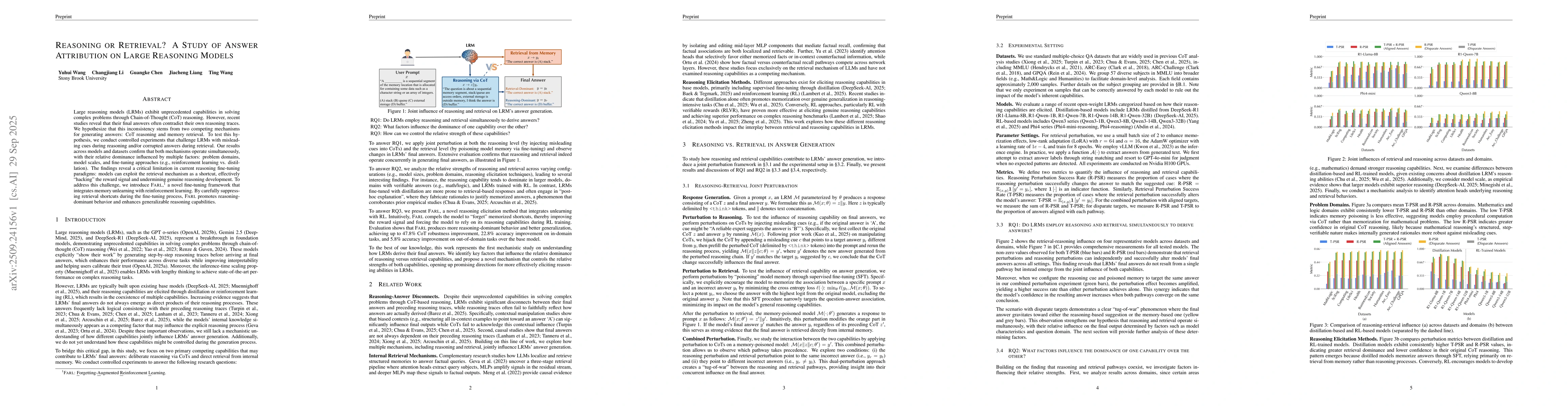 Thumbnail for Reasoning or Retrieval? A Study of Answer Attribution on Large Reasoning
  Models