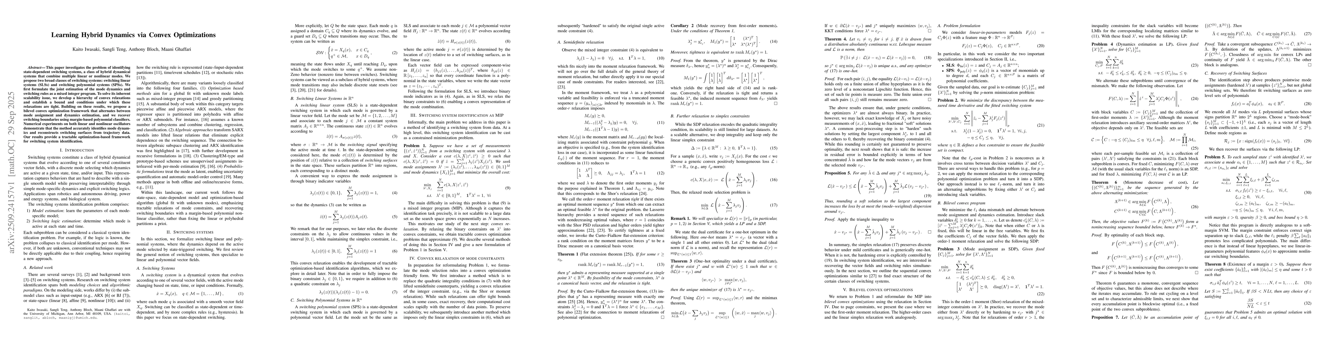 Thumbnail for Learning Hybrid Dynamics via Convex Optimizations