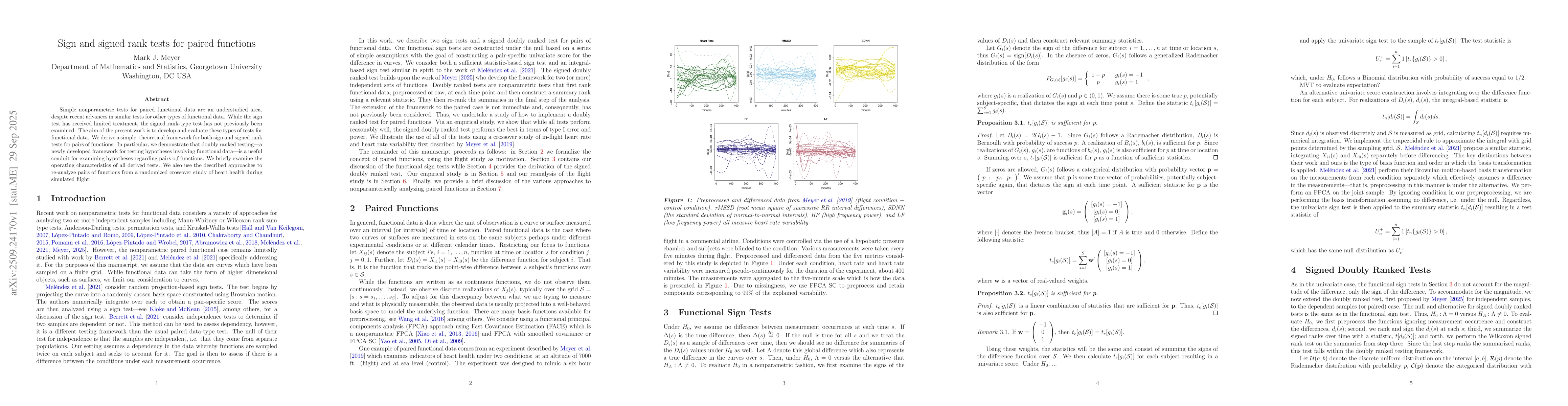 Thumbnail for Sign and signed rank tests for paired functions