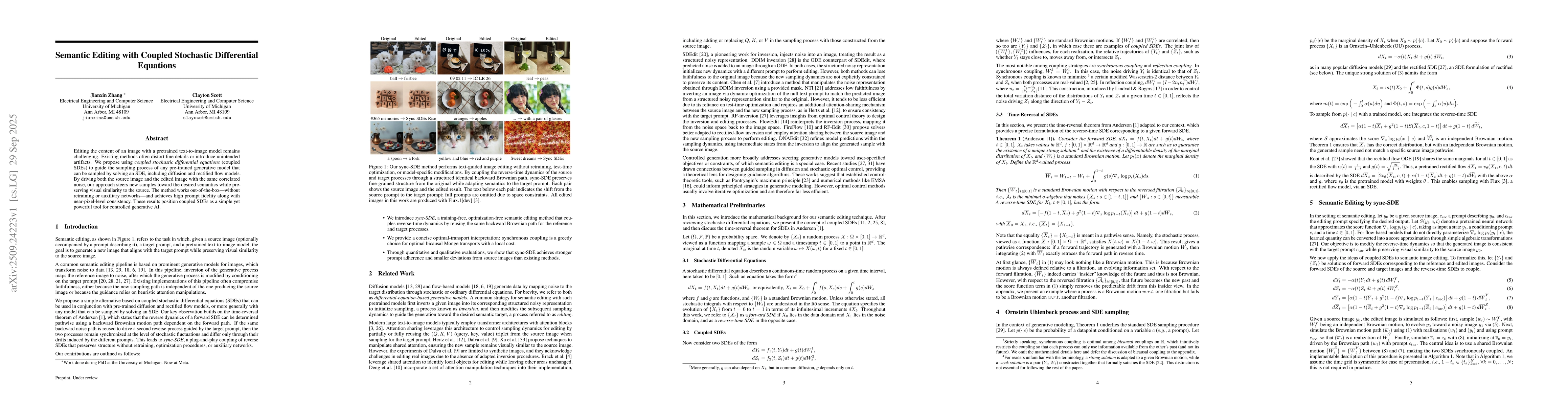 Thumbnail for Semantic Editing with Coupled Stochastic Differential Equations