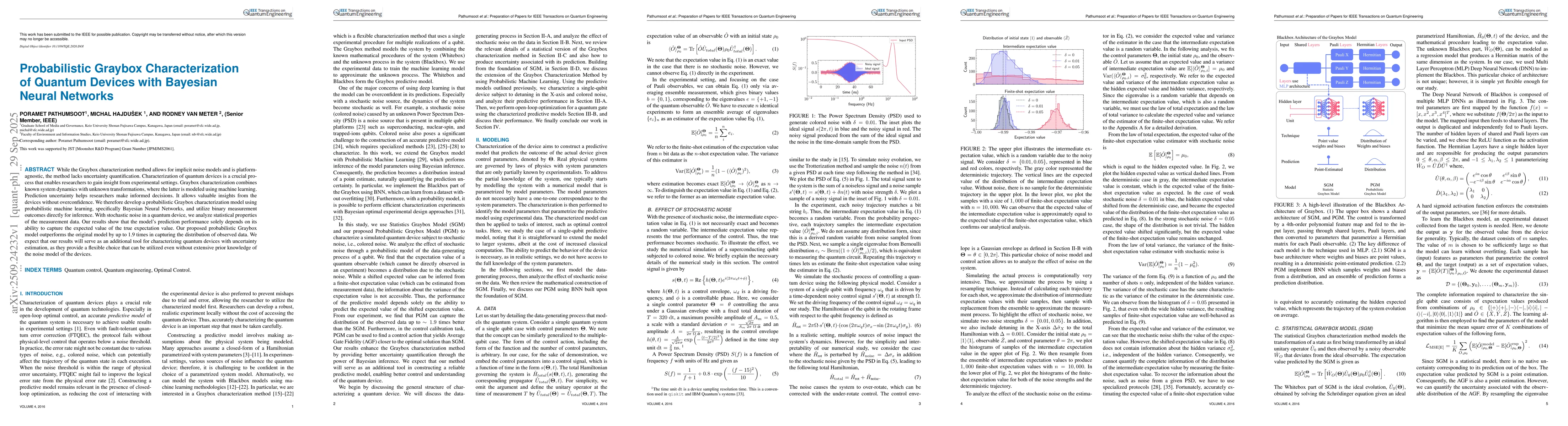 Thumbnail for Probabilistic Graybox Characterization of Quantum Devices with Bayesian
  Neural Networks