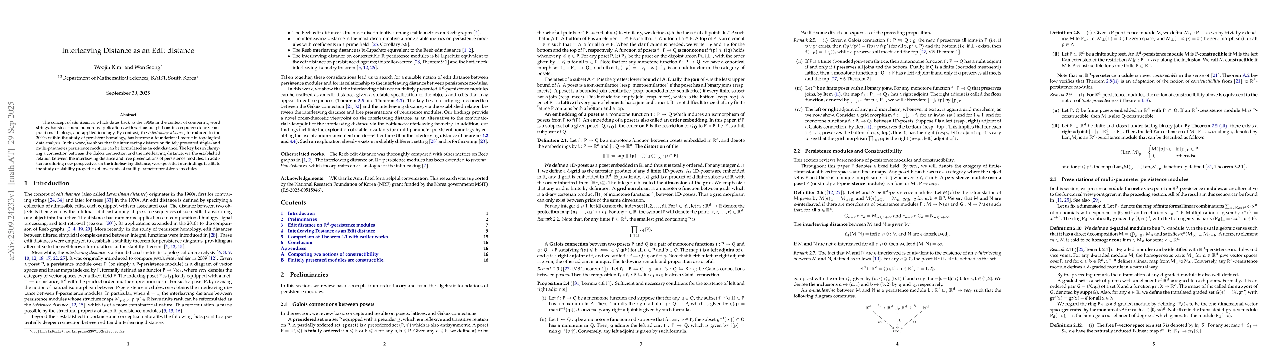 Thumbnail for Interleaving Distance as an Edit distance