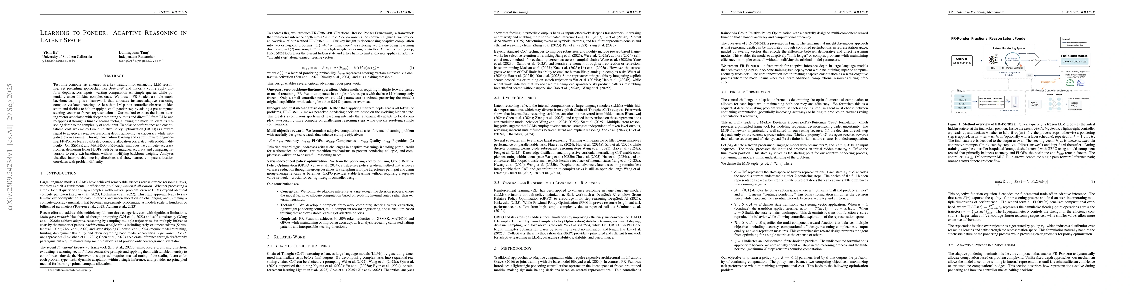 Thumbnail for Learning to Ponder: Adaptive Reasoning in Latent Space