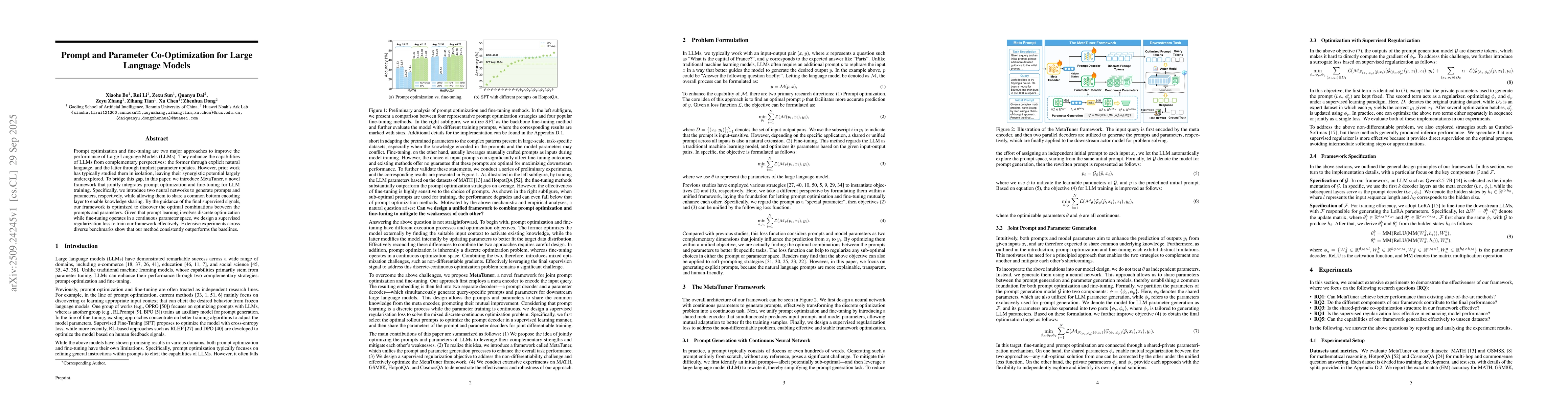 Thumbnail for Prompt and Parameter Co-Optimization for Large Language Models