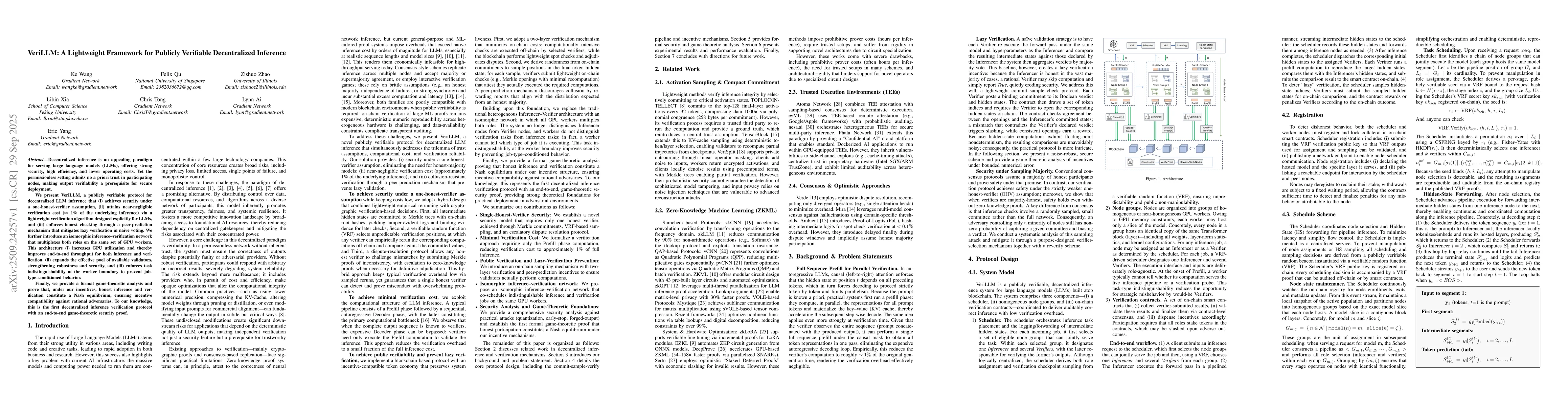 Thumbnail for VeriLLM: A Lightweight Framework for Publicly Verifiable Decentralized
  Inference