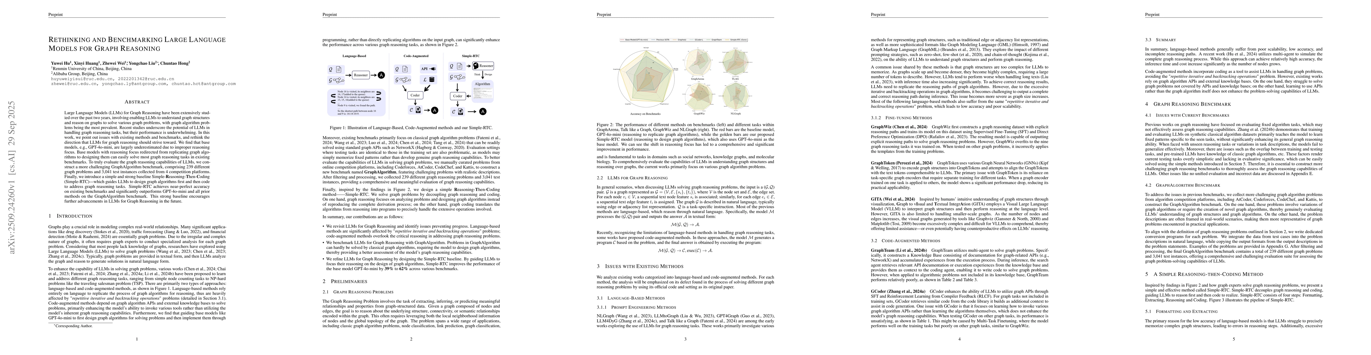 Thumbnail for Rethinking and Benchmarking Large Language Models for Graph Reasoning