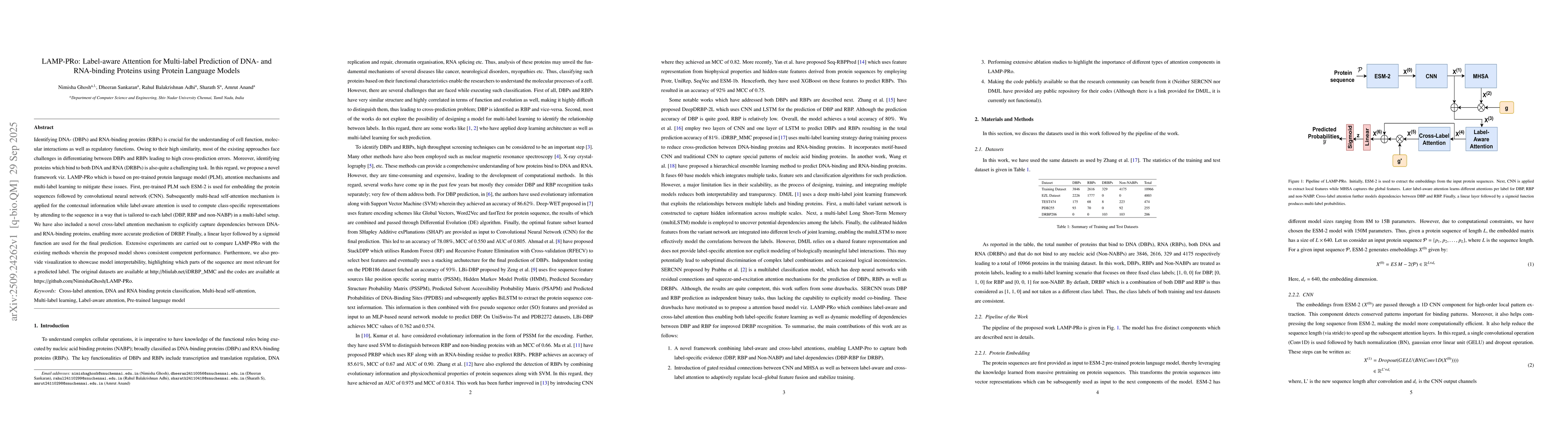 Thumbnail for LAMP-PRo: Label-aware Attention for Multi-label Prediction of DNA- and
  RNA-binding Proteins using Protein Language Models