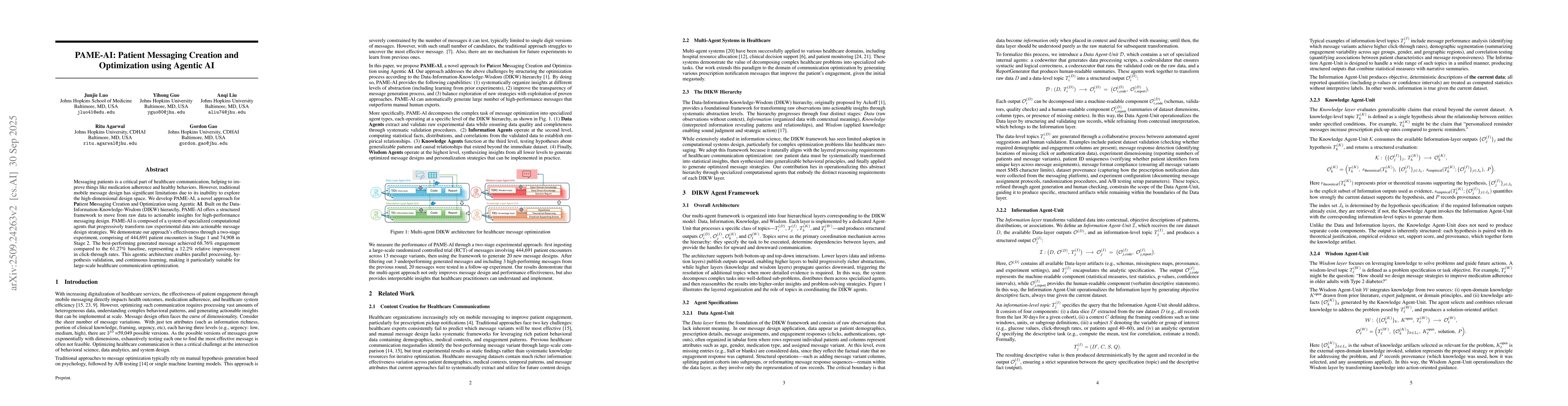 Thumbnail for PAME-AI: Patient Messaging Creation and Optimization using Agentic AI