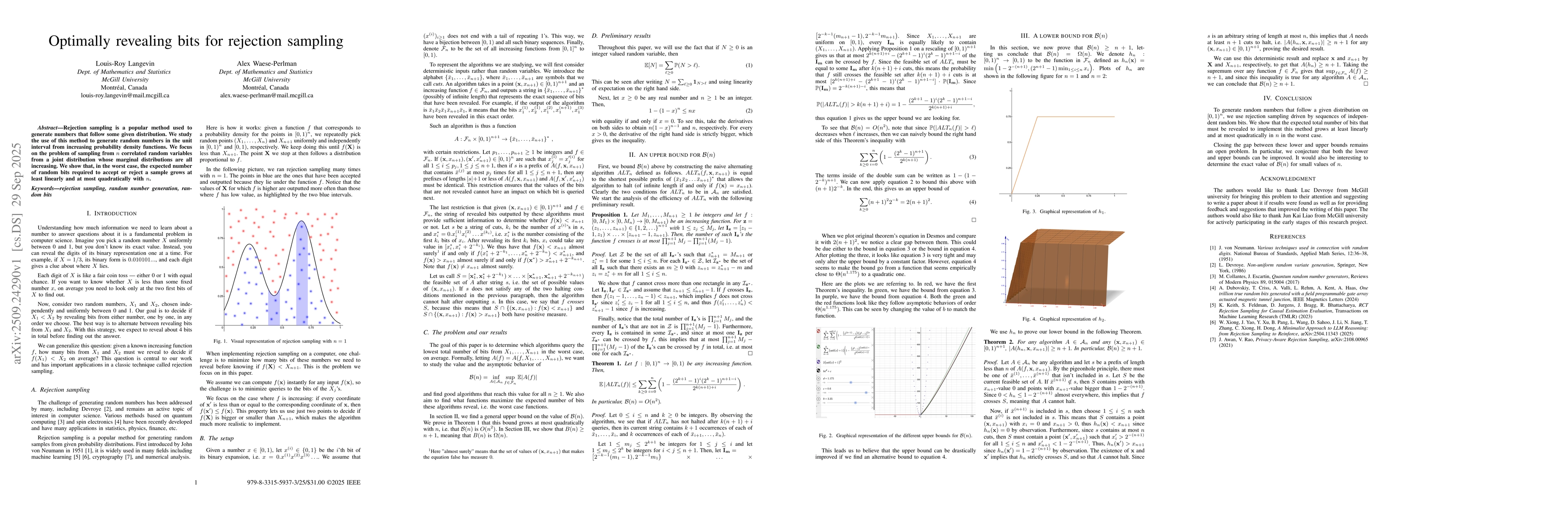 Thumbnail for Optimally revealing bits for rejection sampling