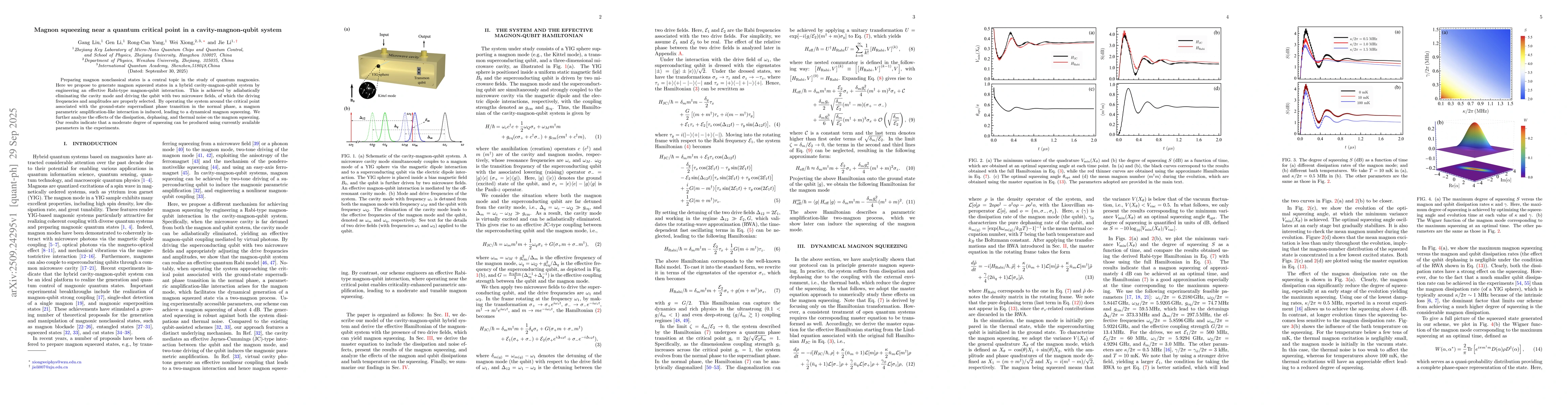 Thumbnail for Magnon squeezing near a quantum critical point in a cavity-magnon-qubit
  system