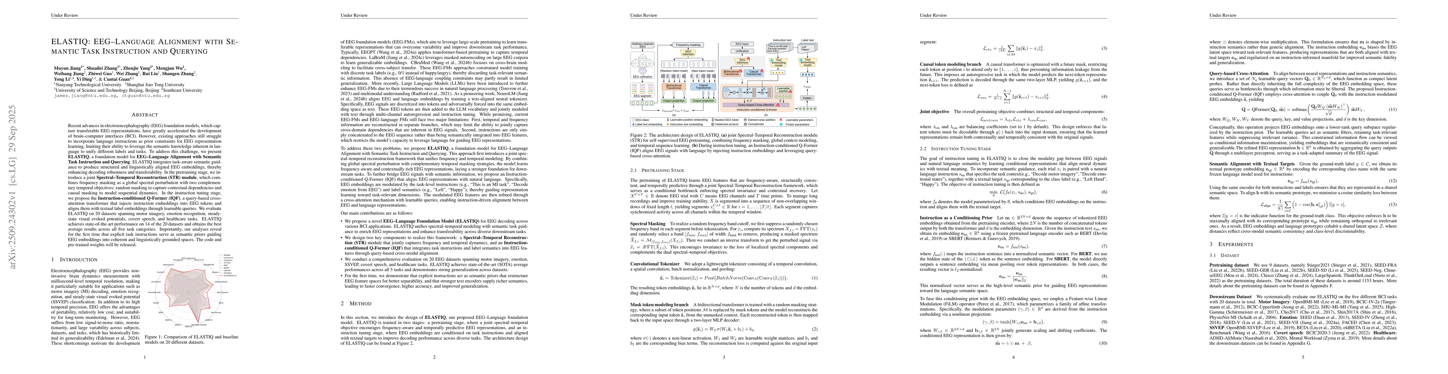 Thumbnail for ELASTIQ: EEG-Language Alignment with Semantic Task Instruction and
  Querying
