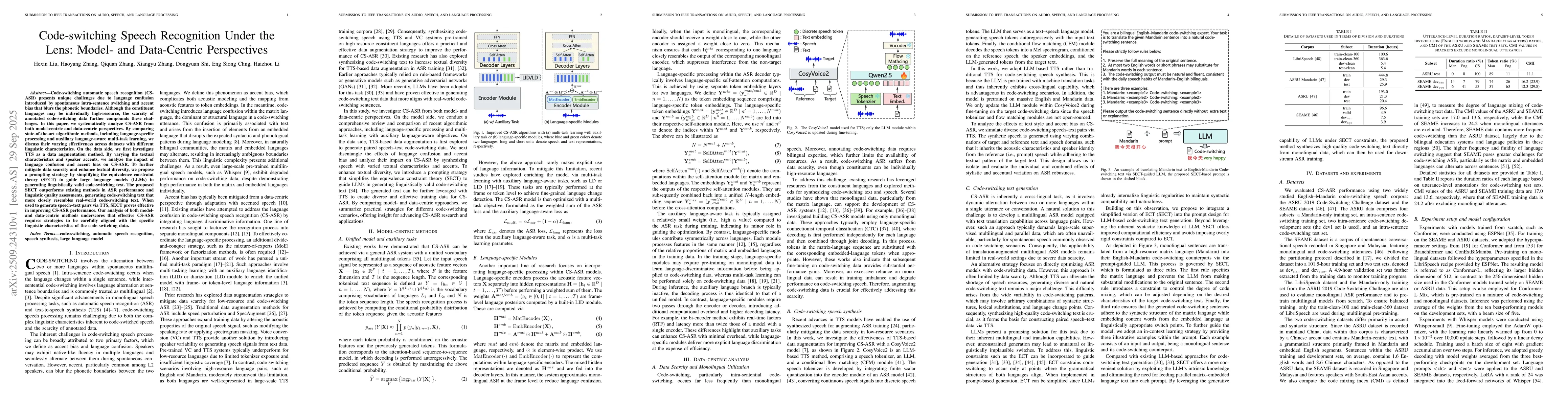 Thumbnail for Code-switching Speech Recognition Under the Lens: Model- and
  Data-Centric Perspectives