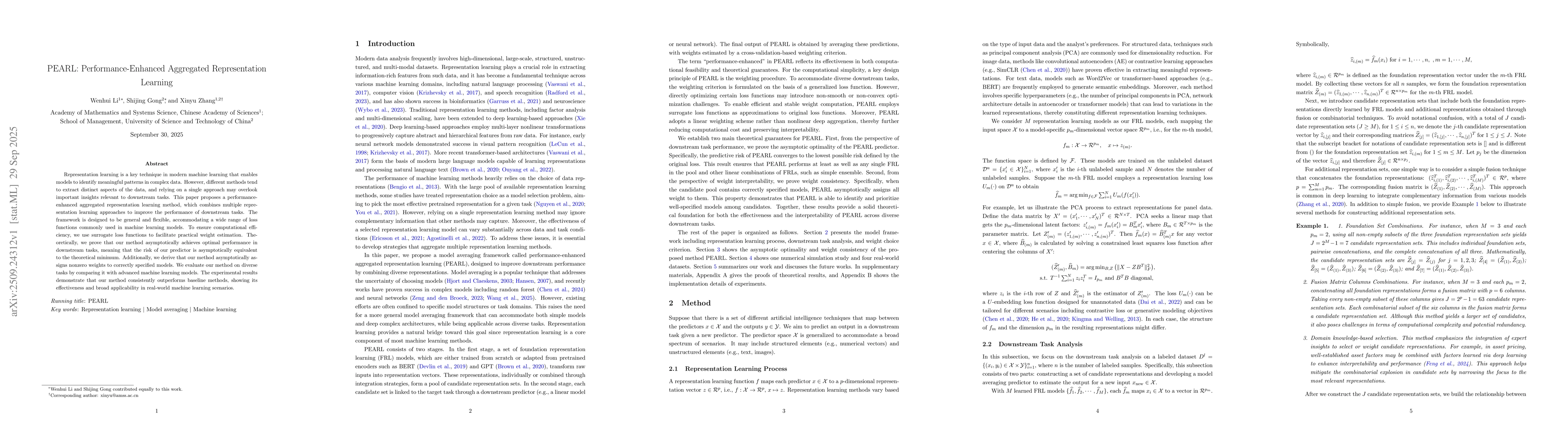 Thumbnail for PEARL: Performance-Enhanced Aggregated Representation Learning